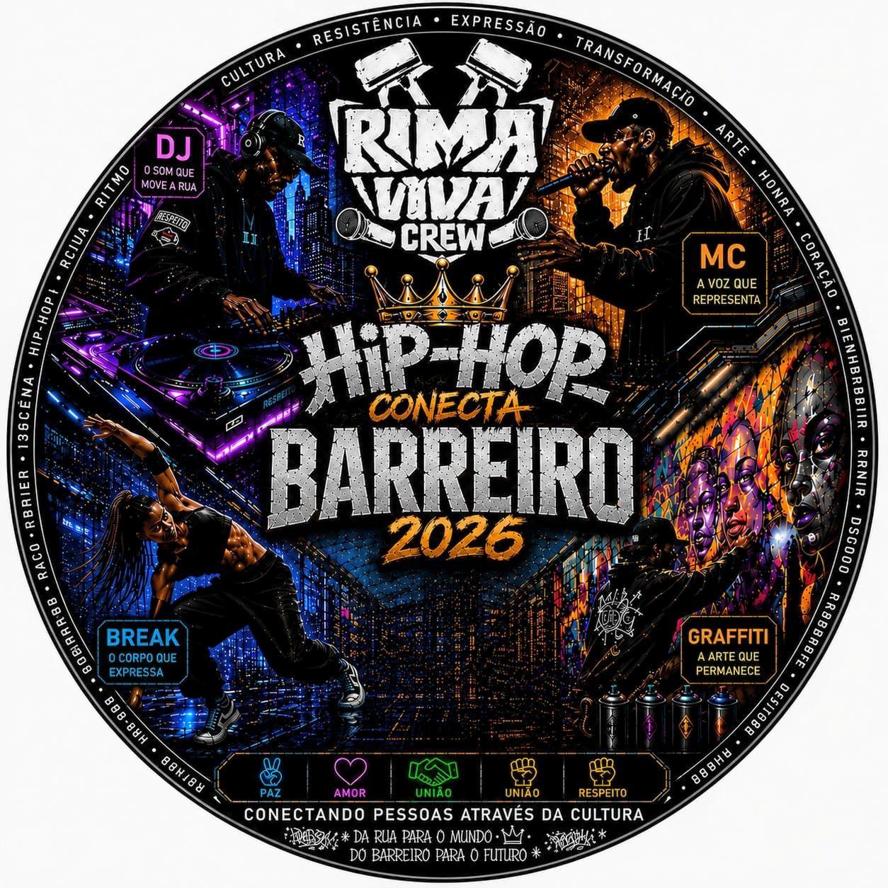 Hip Hop Conecta Barreiro promove cultura, arte e integração comunitária com programação gratuita neste sábado