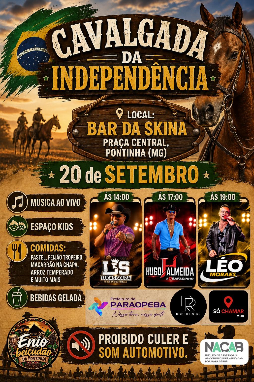 Cavalgada da Independência movimenta a Comunidade Quilombola da Pontinha, em Paraopeba